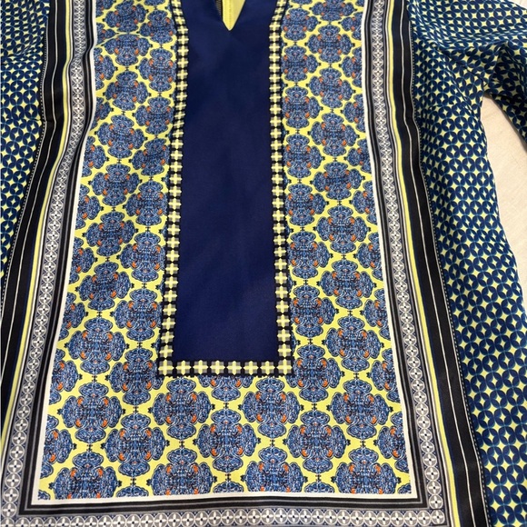 The Limited Geometric Patterned Dress with Blue and Yellow Accents - Picture 2 of 4